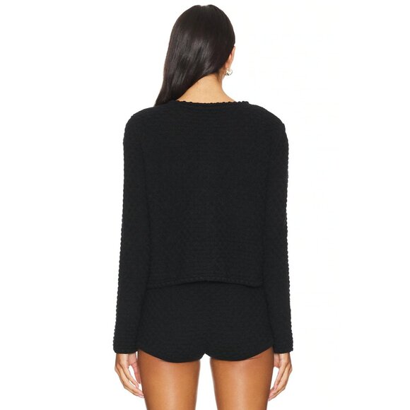 MAJORELLE Evaline Cardigan in Black Knit Pockets - Picture 5 of 5